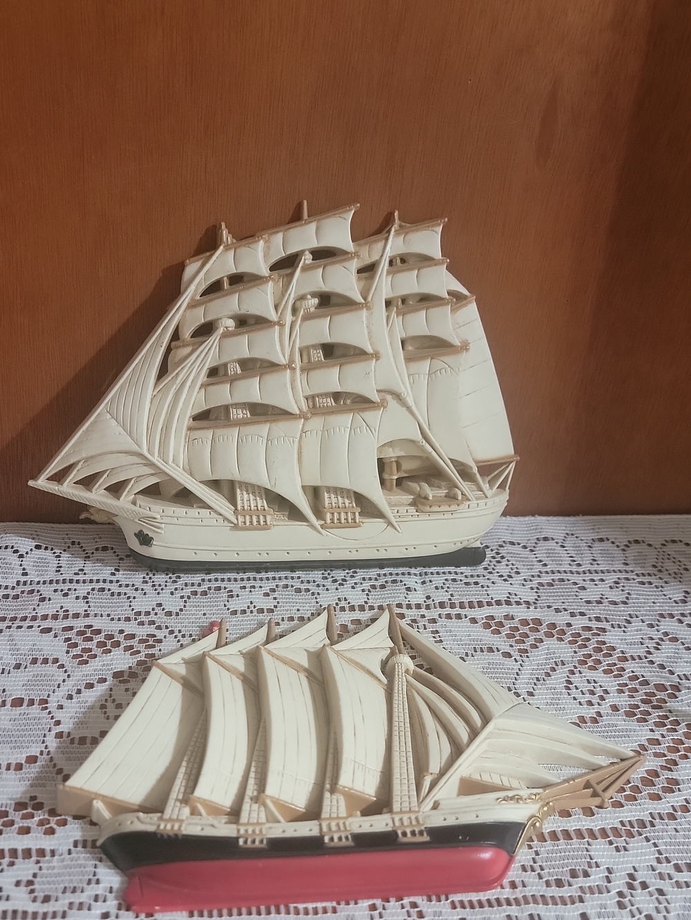 Vintage Burwood Homco Clipper Ship Wall Plaques